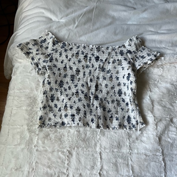 Urban Outfitters Tops - Urban outfitters crop smocked off shoulder top